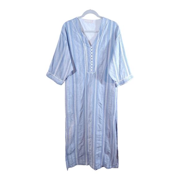 Anne & Catherine de Clippel for Pluto Embroidered Cotton Nightgown Women's 40 - Picture 1 of 6